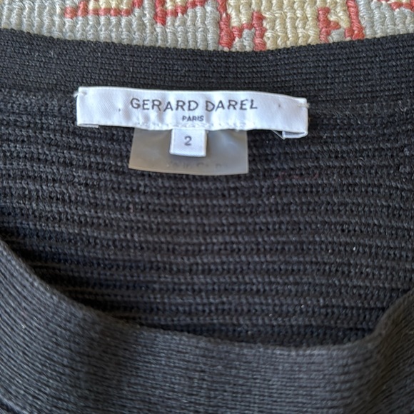 Gerard Darel Paris black sweater with brass button embellishment - Picture 3 of 4